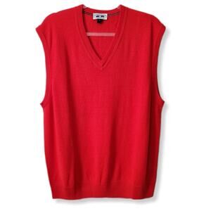 Vtg 80s Men Merino Wool Sweater Vest XL Eclectic Grandpa Preppy Golf Classic NEW